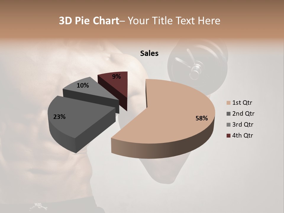 Masculine Beautiful Body Building PowerPoint Template