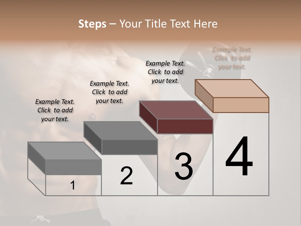 Masculine Beautiful Body Building PowerPoint Template