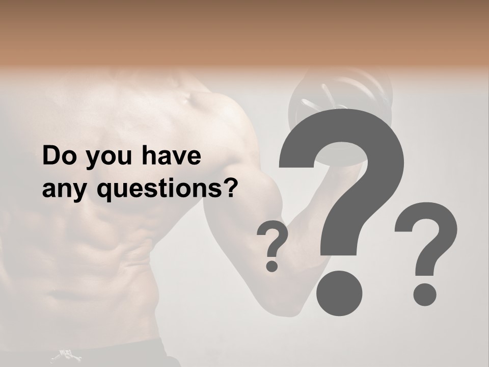 Masculine Beautiful Body Building PowerPoint Template