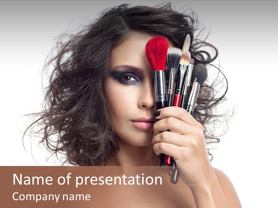 Eyes Face White PowerPoint Template