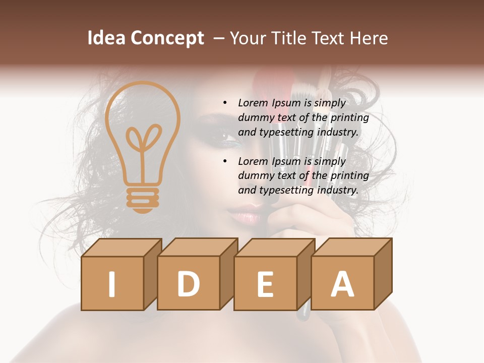 Eyes Face White PowerPoint Template