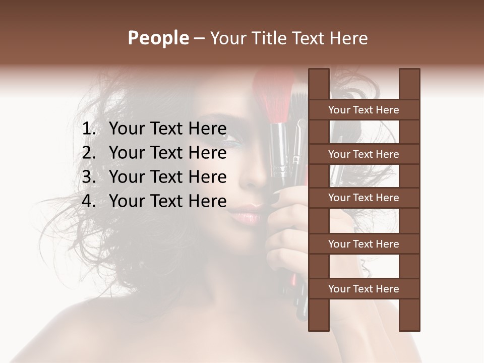 Eyes Face White PowerPoint Template