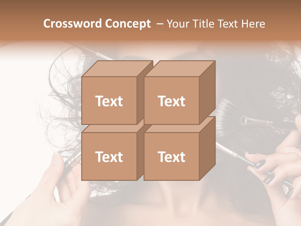 Brushes Pretty Isolated On White PowerPoint Template