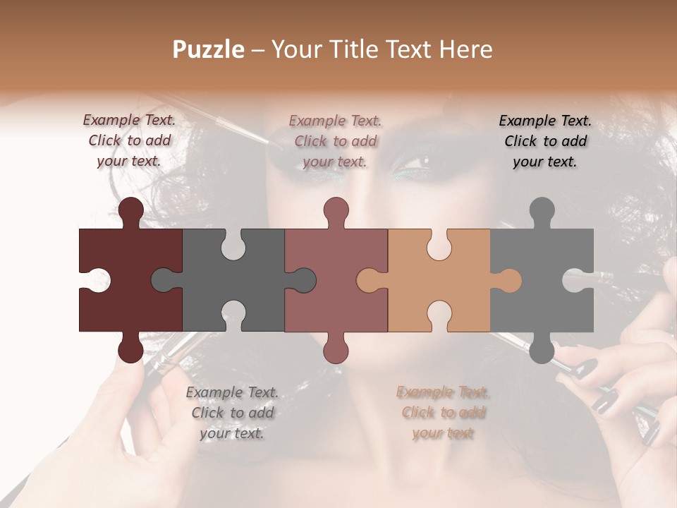 Brushes Pretty Isolated On White PowerPoint Template