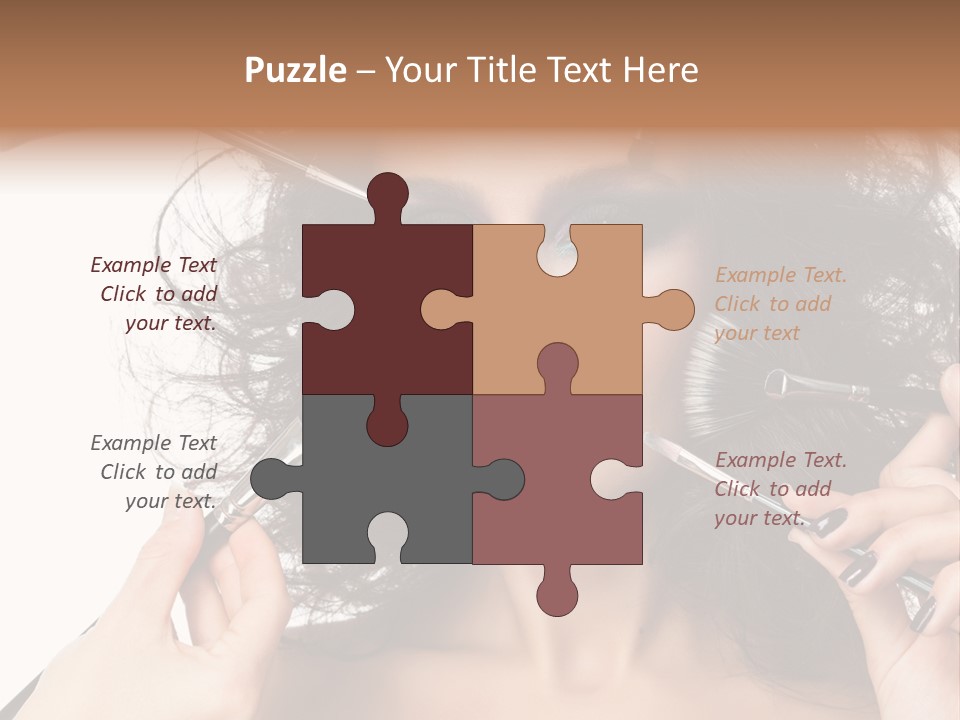 Brushes Pretty Isolated On White PowerPoint Template