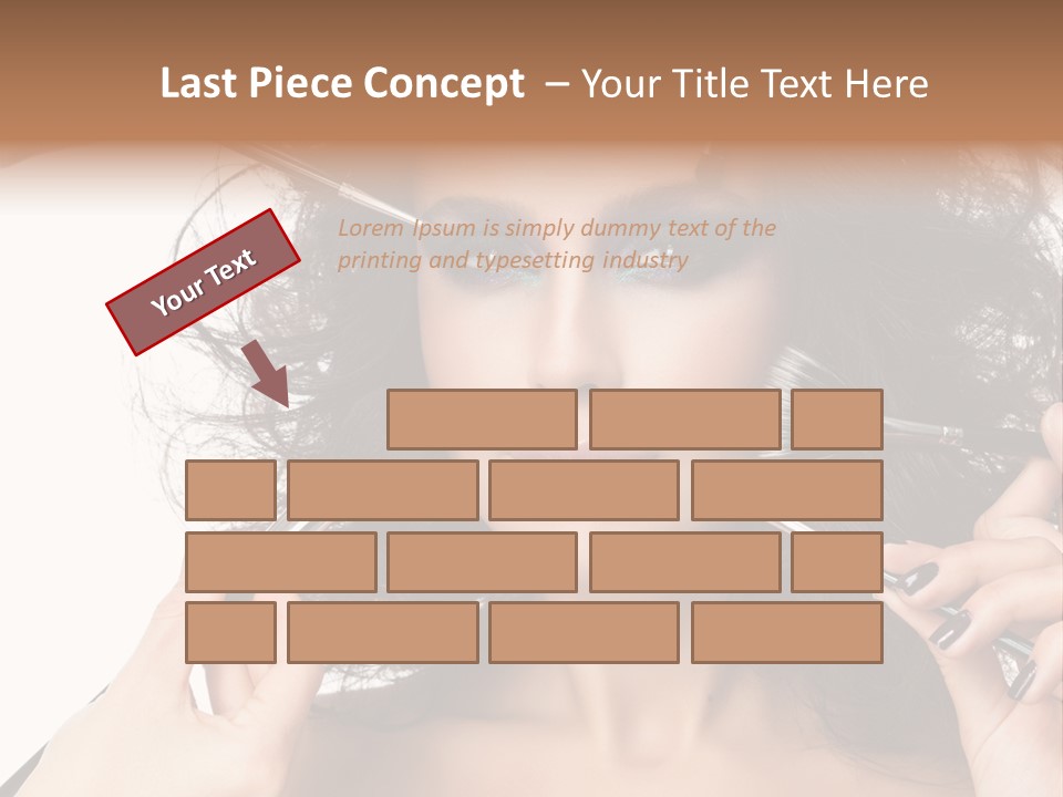 Brushes Pretty Isolated On White PowerPoint Template