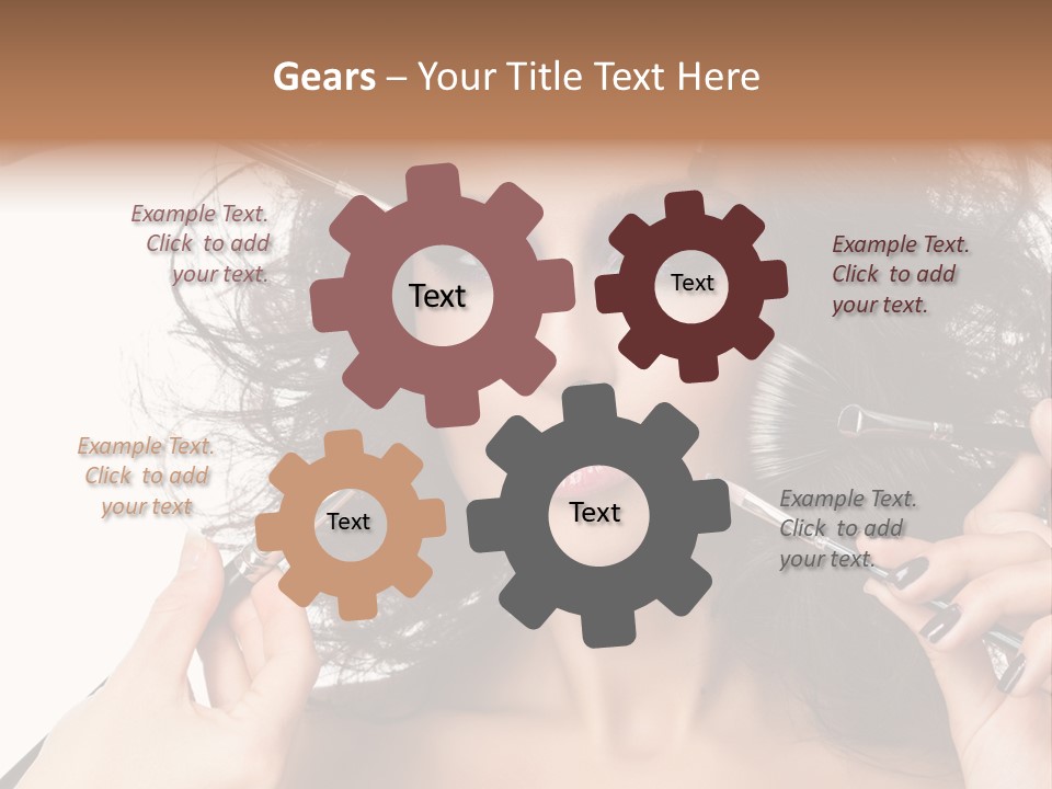 Brushes Pretty Isolated On White PowerPoint Template