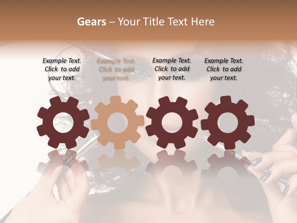 Brushes Pretty Isolated On White PowerPoint Template