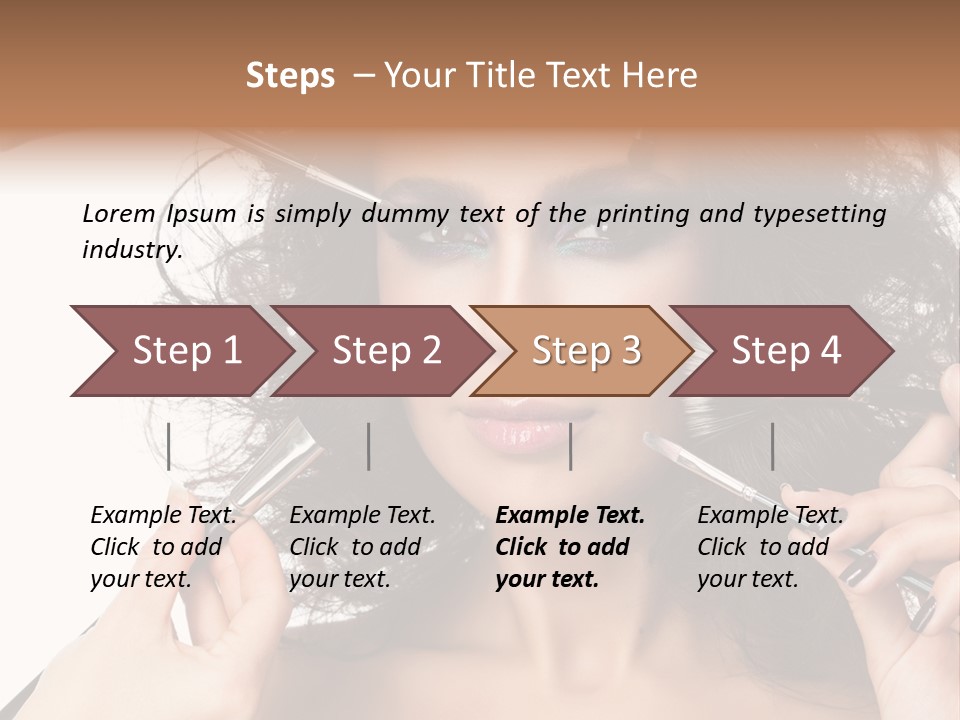 Brushes Pretty Isolated On White PowerPoint Template