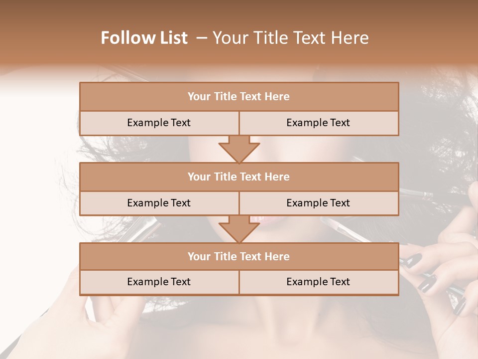 Brushes Pretty Isolated On White PowerPoint Template