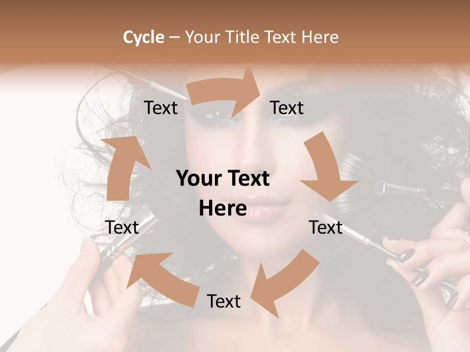 Brushes Pretty Isolated On White PowerPoint Template