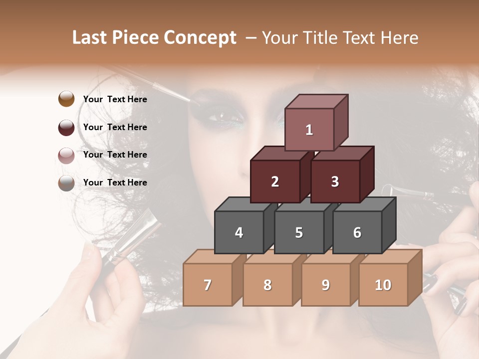 Brushes Pretty Isolated On White PowerPoint Template