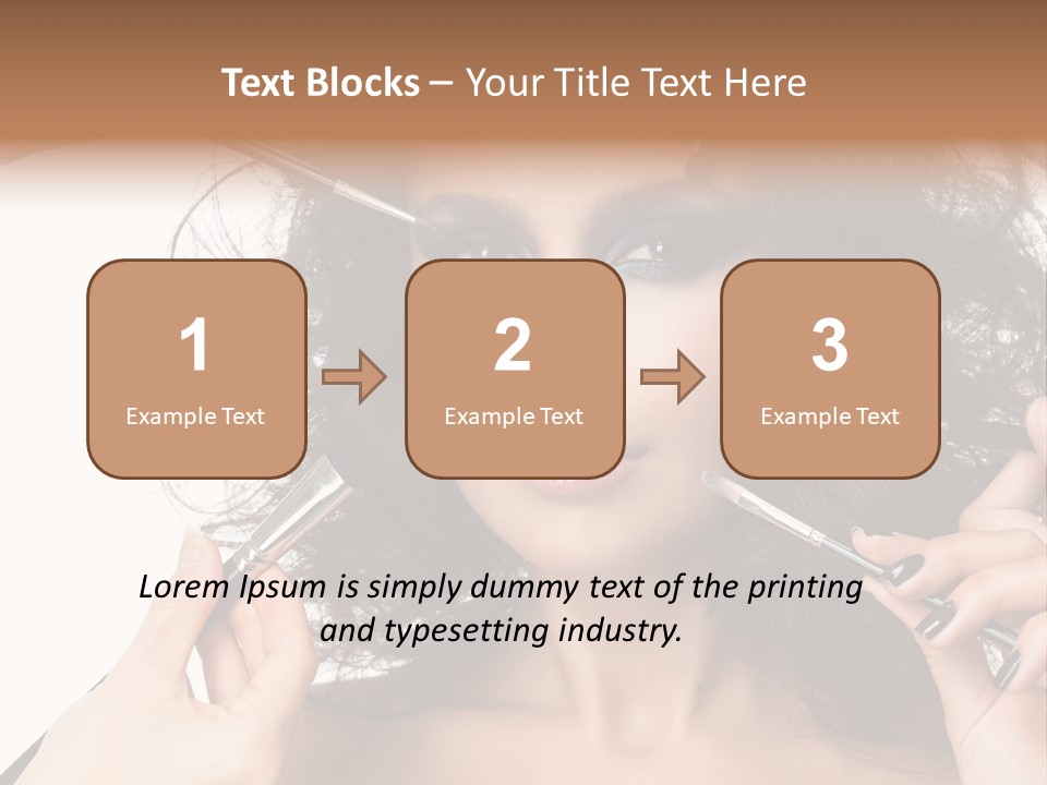 Brushes Pretty Isolated On White PowerPoint Template