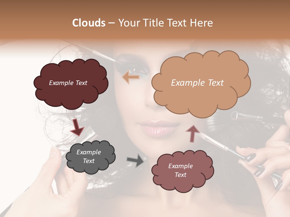 Brushes Pretty Isolated On White PowerPoint Template