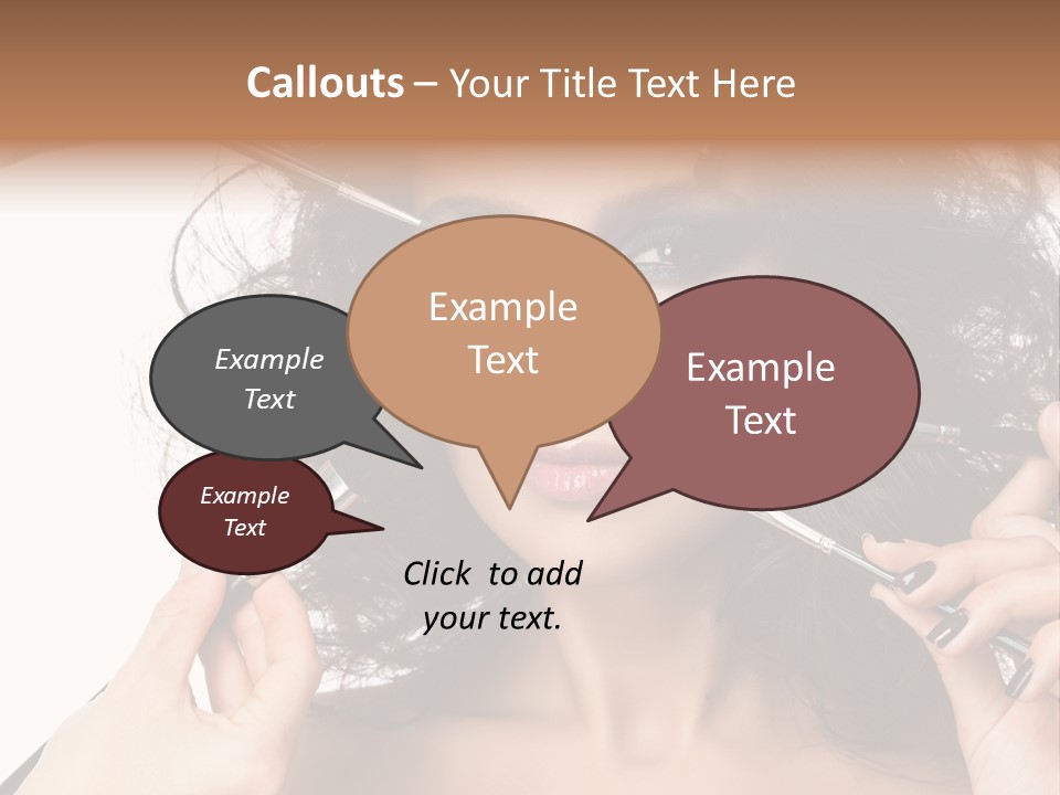 Brushes Pretty Isolated On White PowerPoint Template