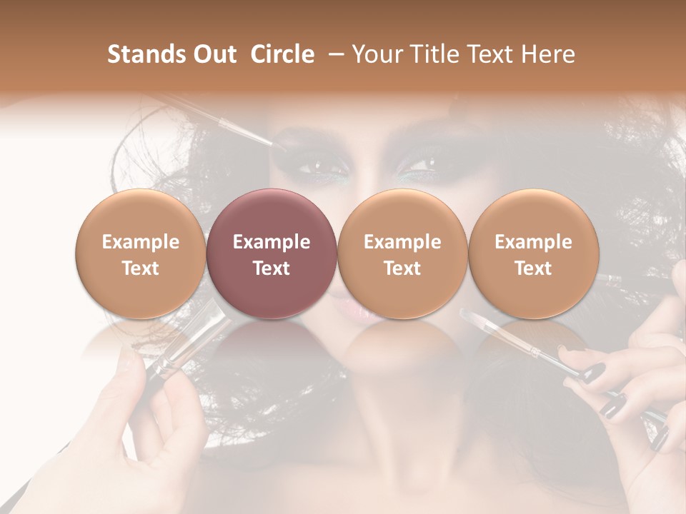 Brushes Pretty Isolated On White PowerPoint Template