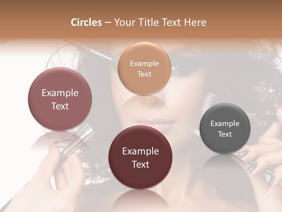 Brushes Pretty Isolated On White PowerPoint Template