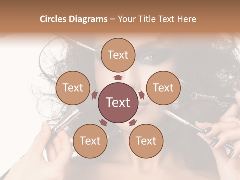 Brushes Pretty Isolated On White PowerPoint Template