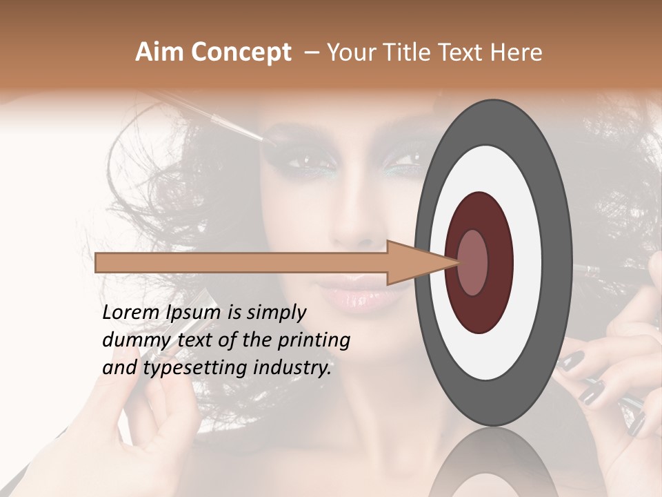 Brushes Pretty Isolated On White PowerPoint Template