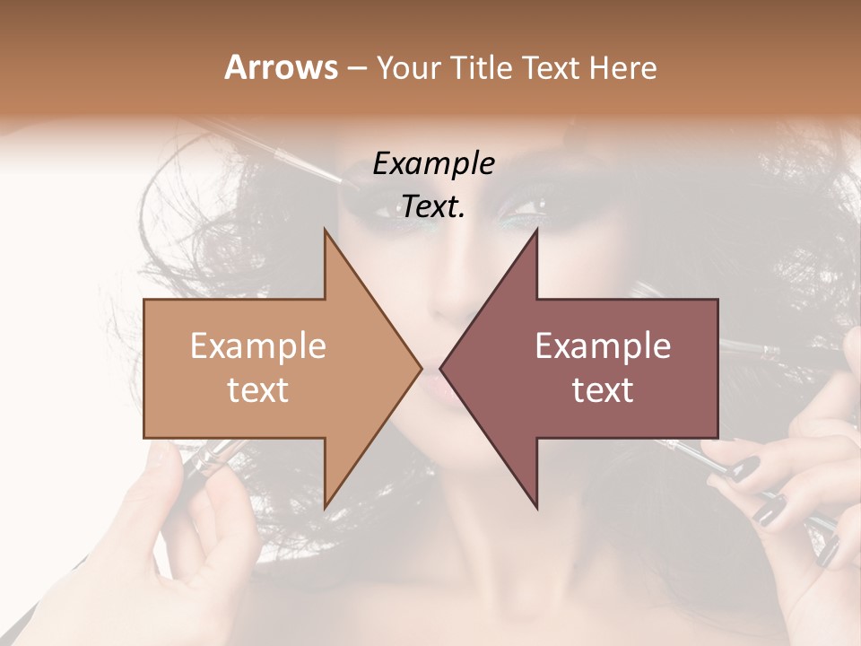 Brushes Pretty Isolated On White PowerPoint Template