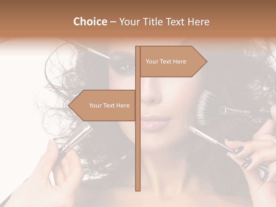 Brushes Pretty Isolated On White PowerPoint Template