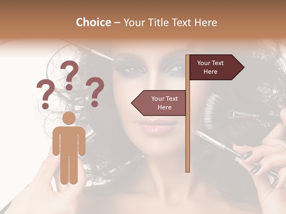 Brushes Pretty Isolated On White PowerPoint Template