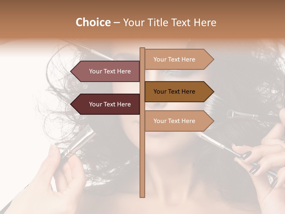 Brushes Pretty Isolated On White PowerPoint Template