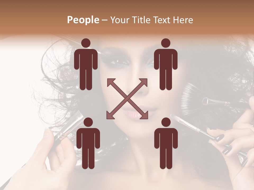 Brushes Pretty Isolated On White PowerPoint Template