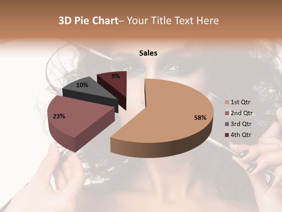 Brushes Pretty Isolated On White PowerPoint Template