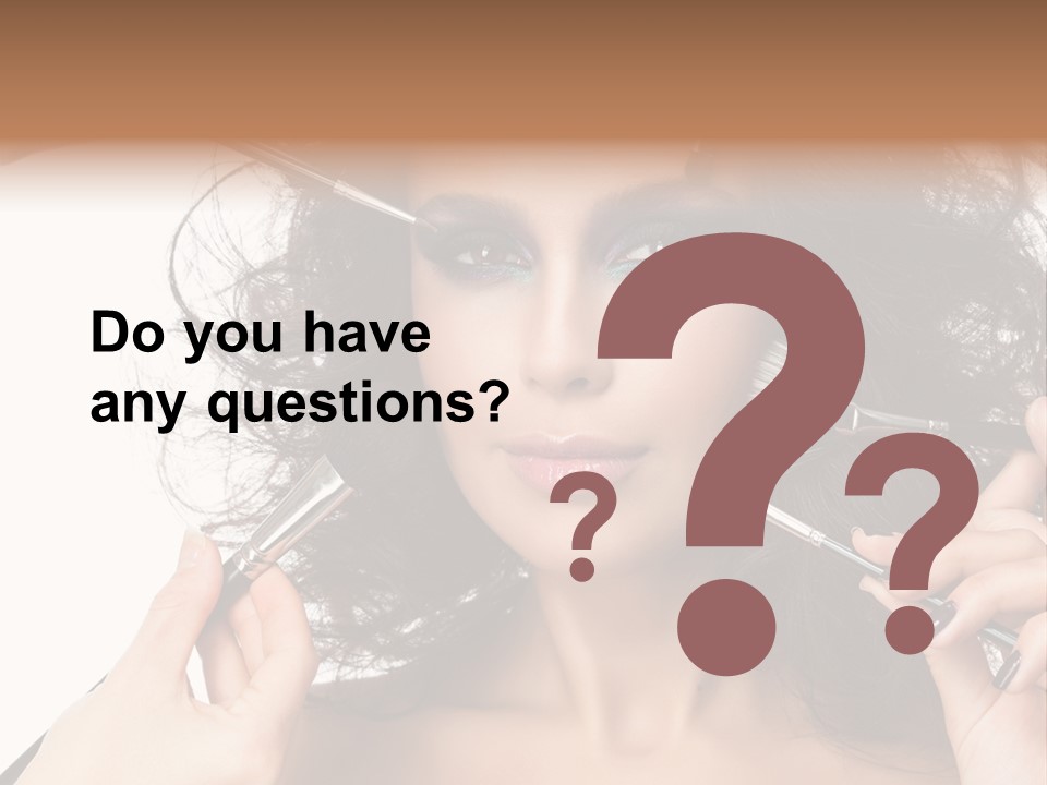 Brushes Pretty Isolated On White PowerPoint Template