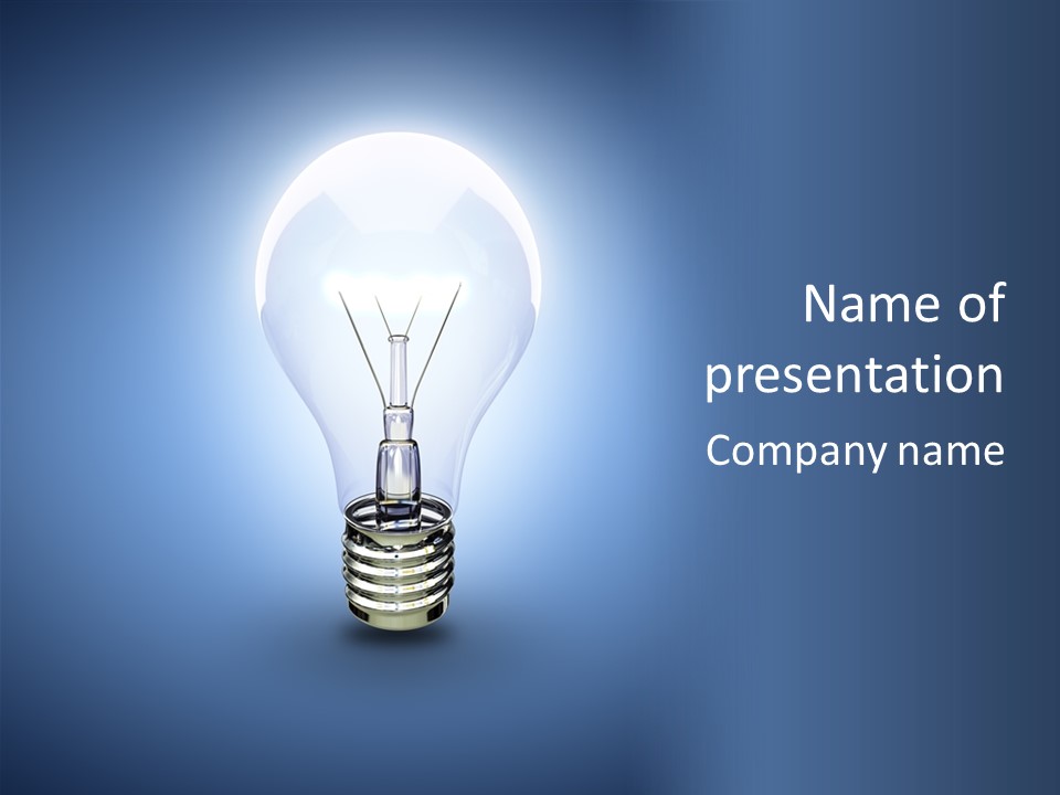 Symbol Lightbulb Creativity PowerPoint Template