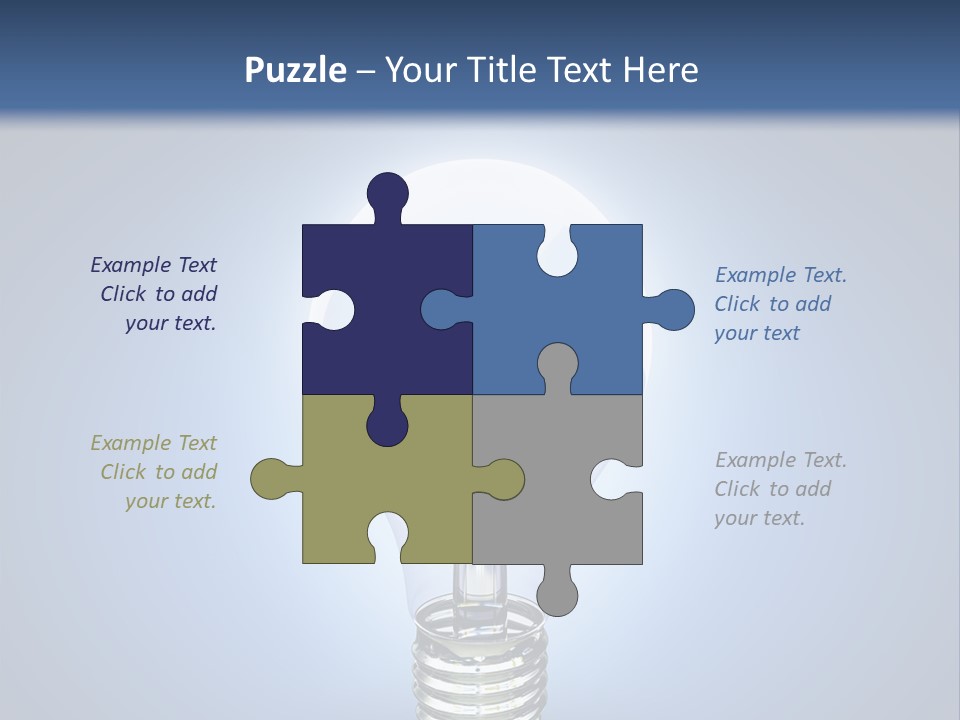 Symbol Lightbulb Creativity PowerPoint Template