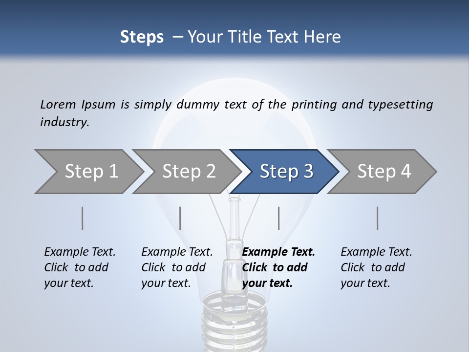 Symbol Lightbulb Creativity PowerPoint Template