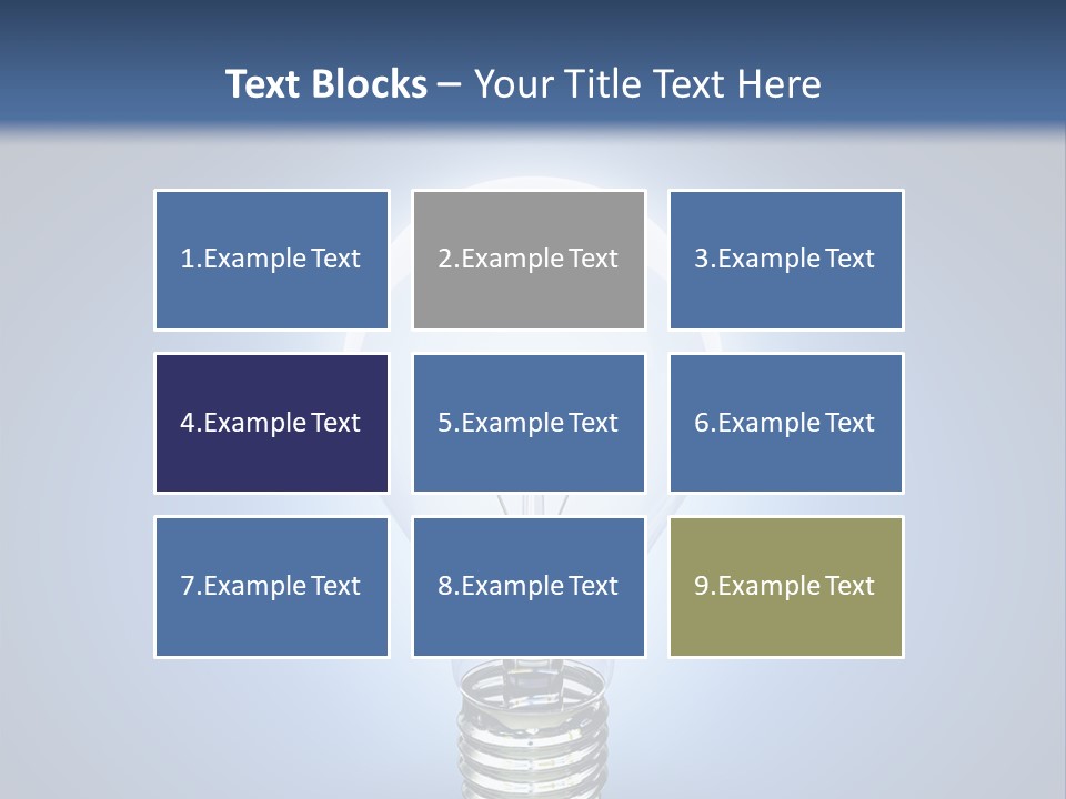 Symbol Lightbulb Creativity PowerPoint Template