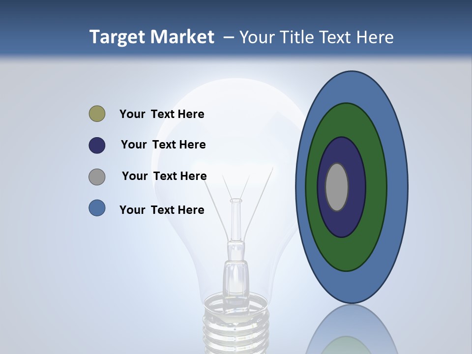 Symbol Lightbulb Creativity PowerPoint Template