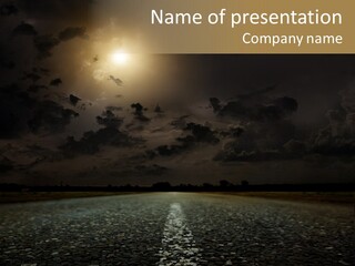 Scene Blue Freeway PowerPoint Template