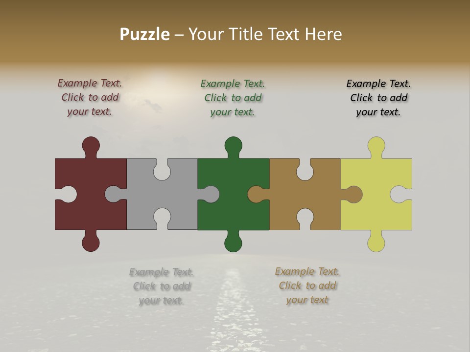 Scene Blue Freeway PowerPoint Template