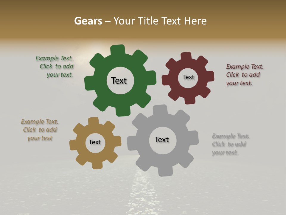 Scene Blue Freeway PowerPoint Template