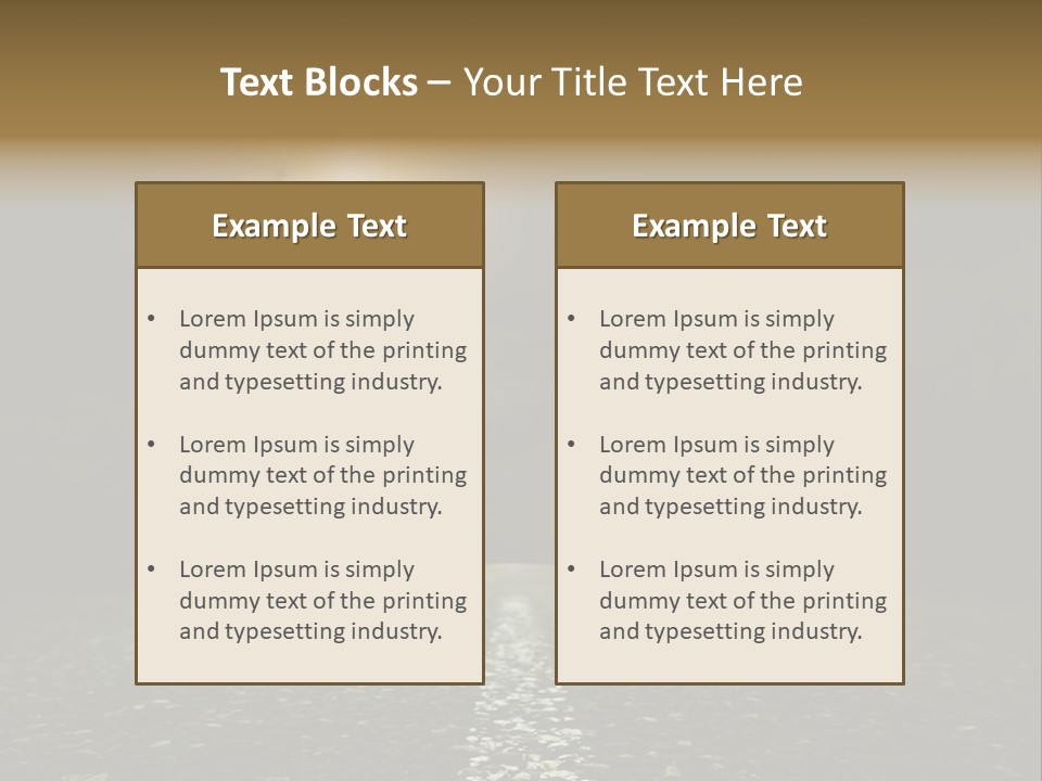 Scene Blue Freeway PowerPoint Template