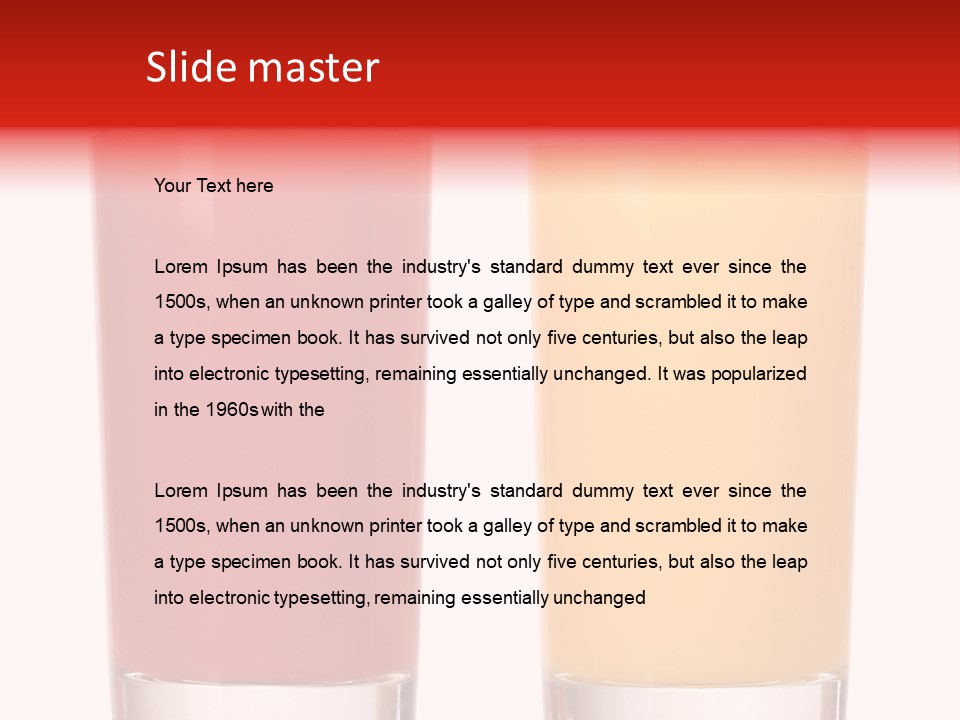 Red Lifestyle Garnish PowerPoint Template