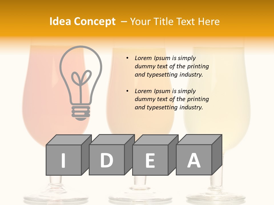 Glass Pineapple Design PowerPoint Template