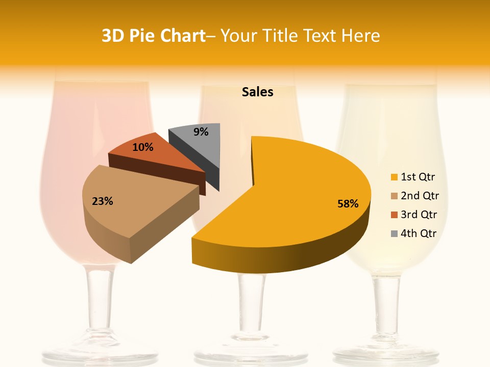 Glass Pineapple Design PowerPoint Template
