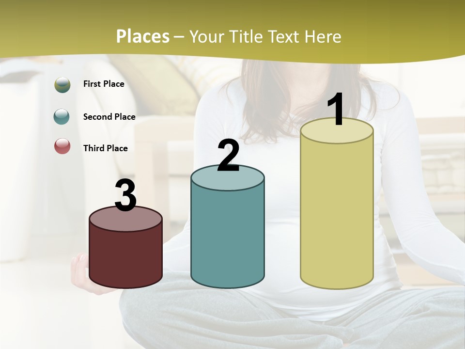 White Practicing Pregnant PowerPoint Template