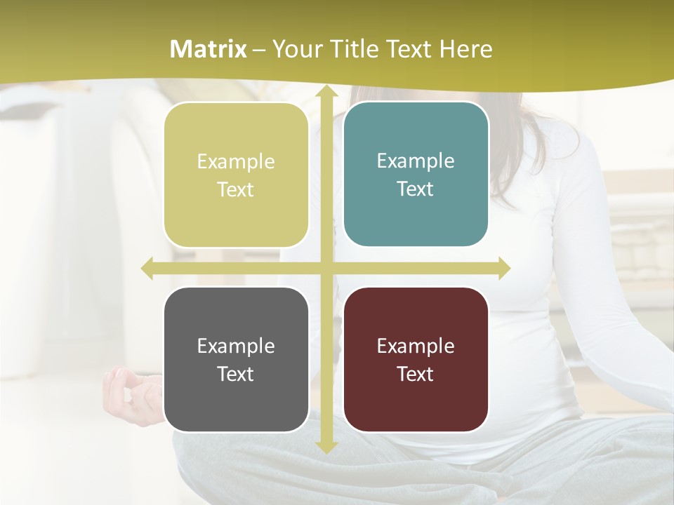 White Practicing Pregnant PowerPoint Template