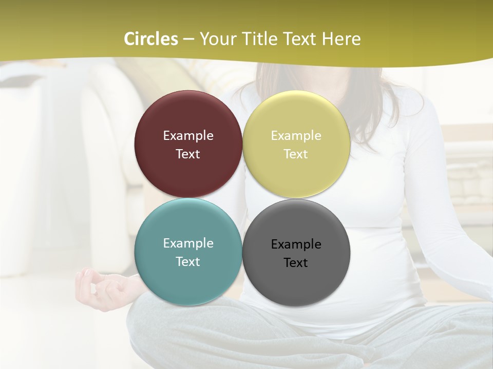 White Practicing Pregnant PowerPoint Template