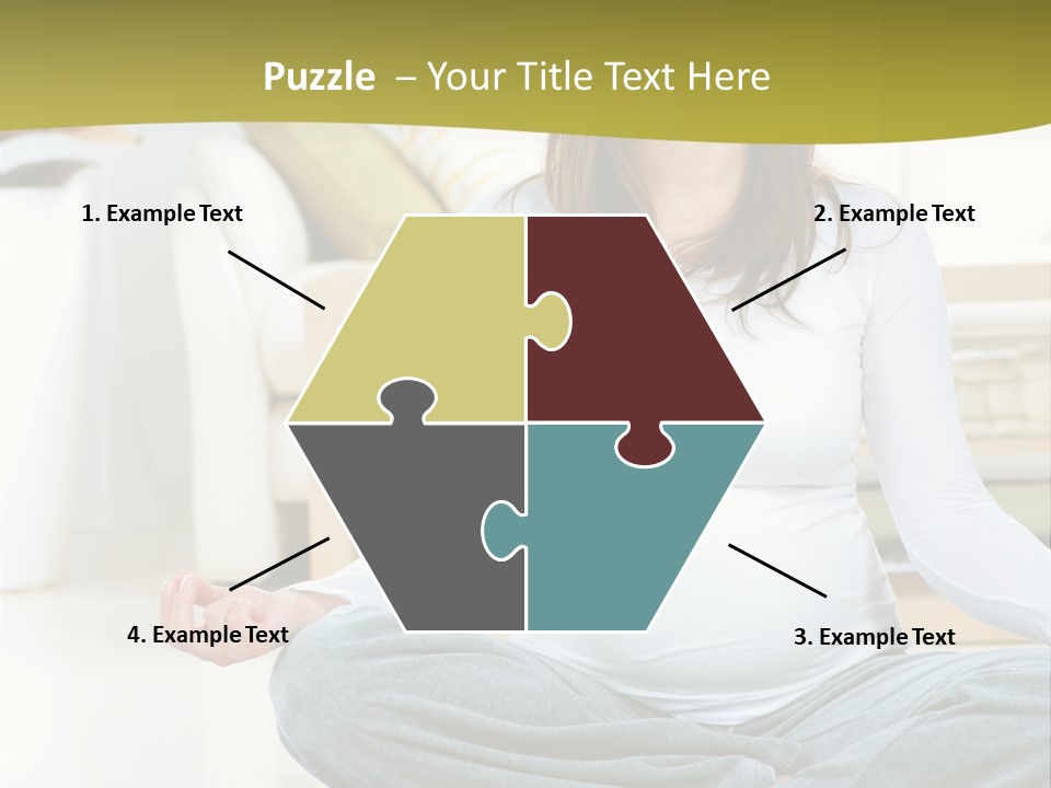 White Practicing Pregnant PowerPoint Template