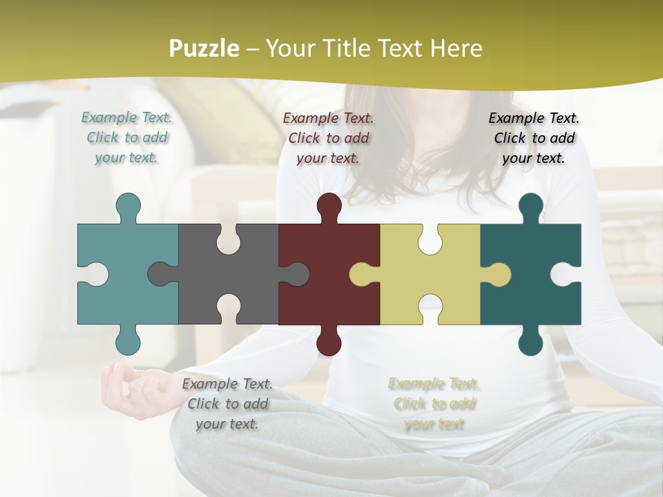 White Practicing Pregnant PowerPoint Template