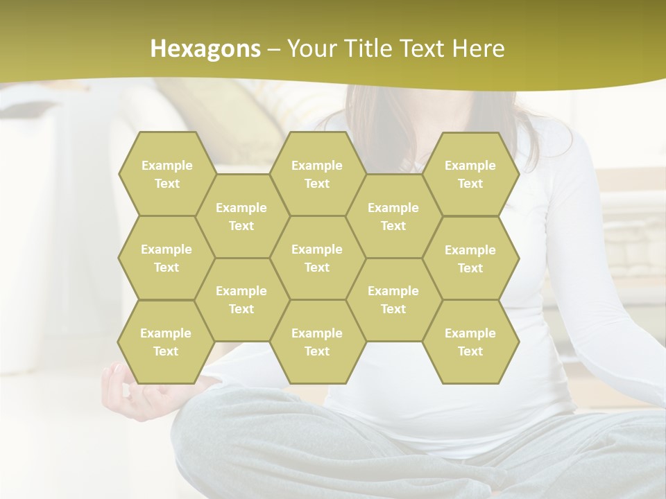 White Practicing Pregnant PowerPoint Template