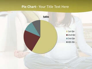 White Practicing Pregnant PowerPoint Template