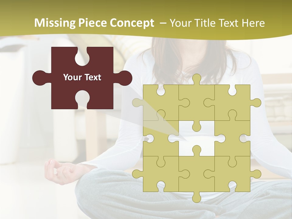 White Practicing Pregnant PowerPoint Template